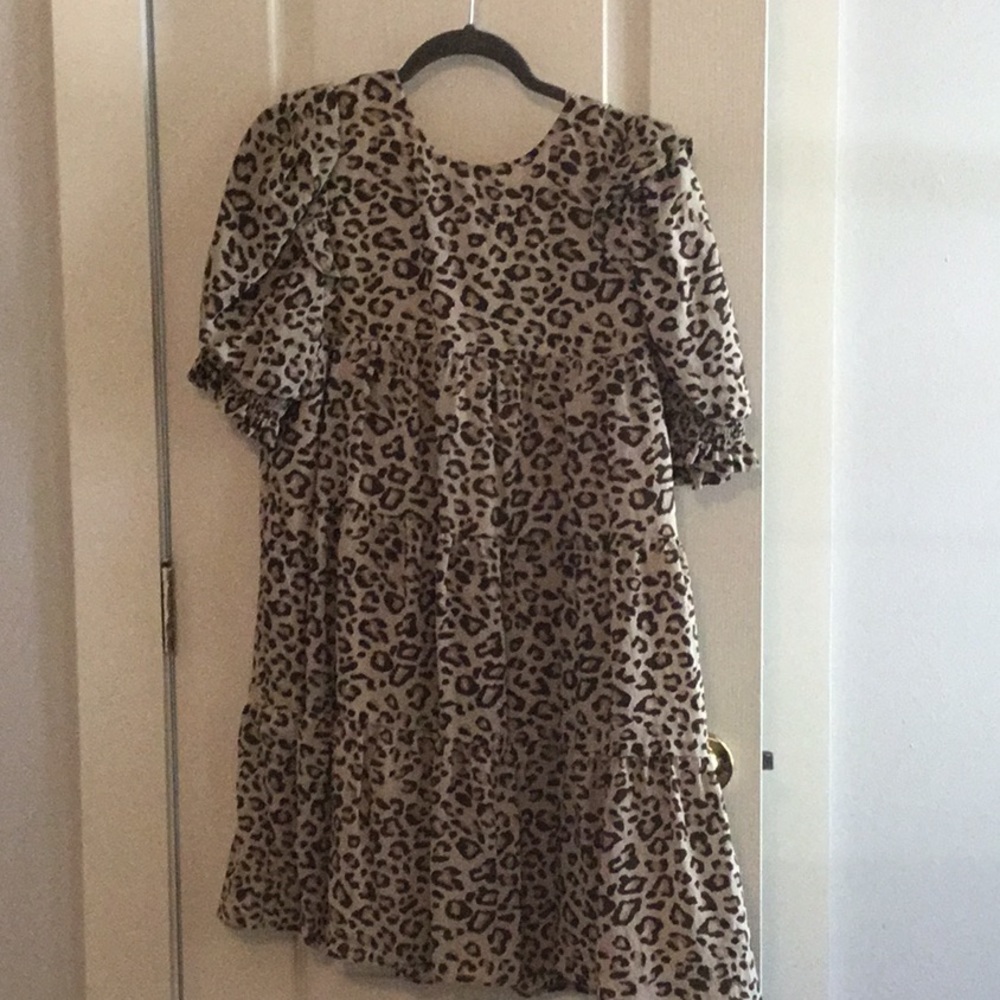 Leopard babydoll dress
